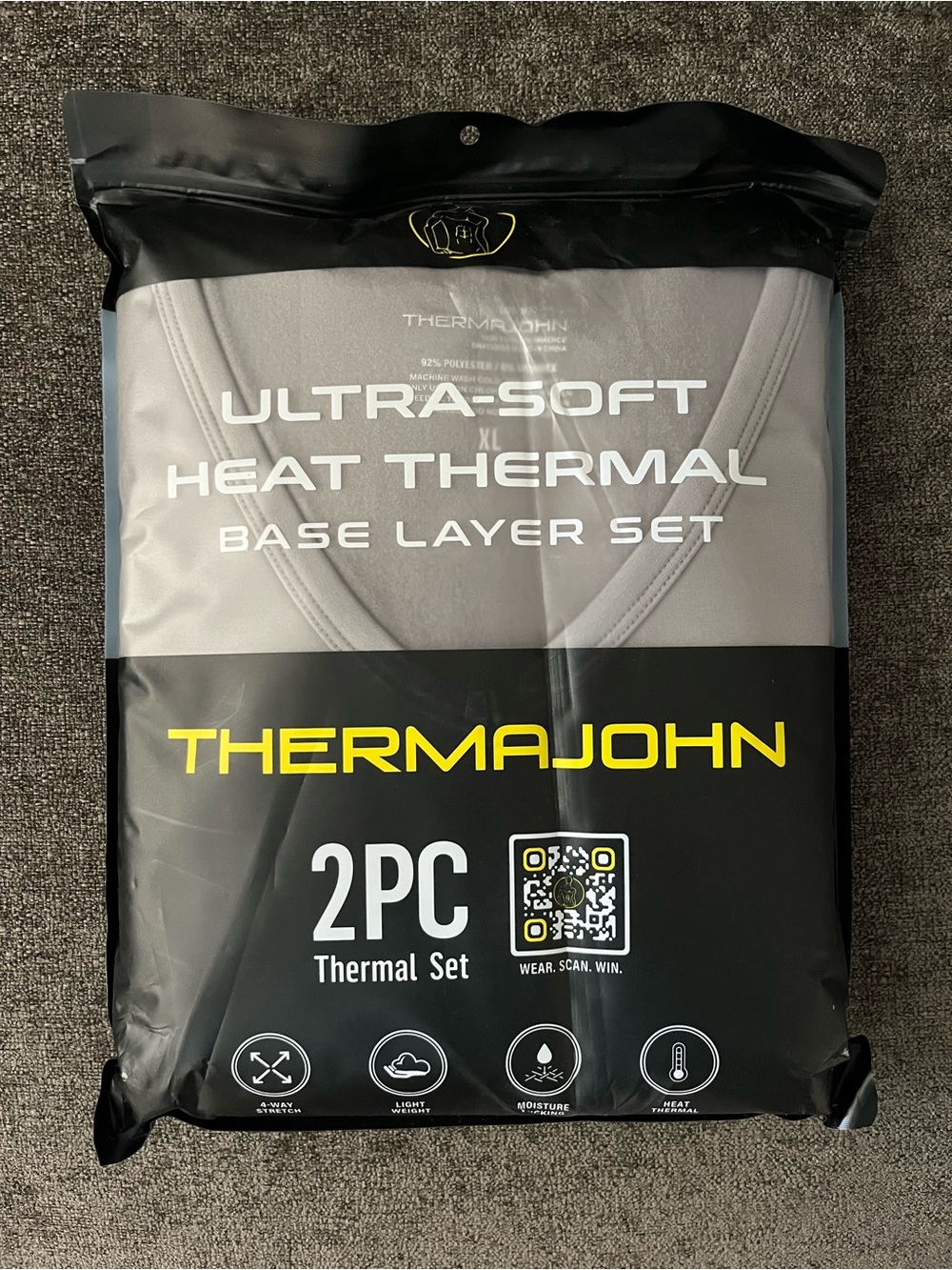 Thermajohn 2 piece thermal set. Gray